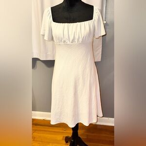 BOOT BARN Chic Off-Shoulder White Midi Dress